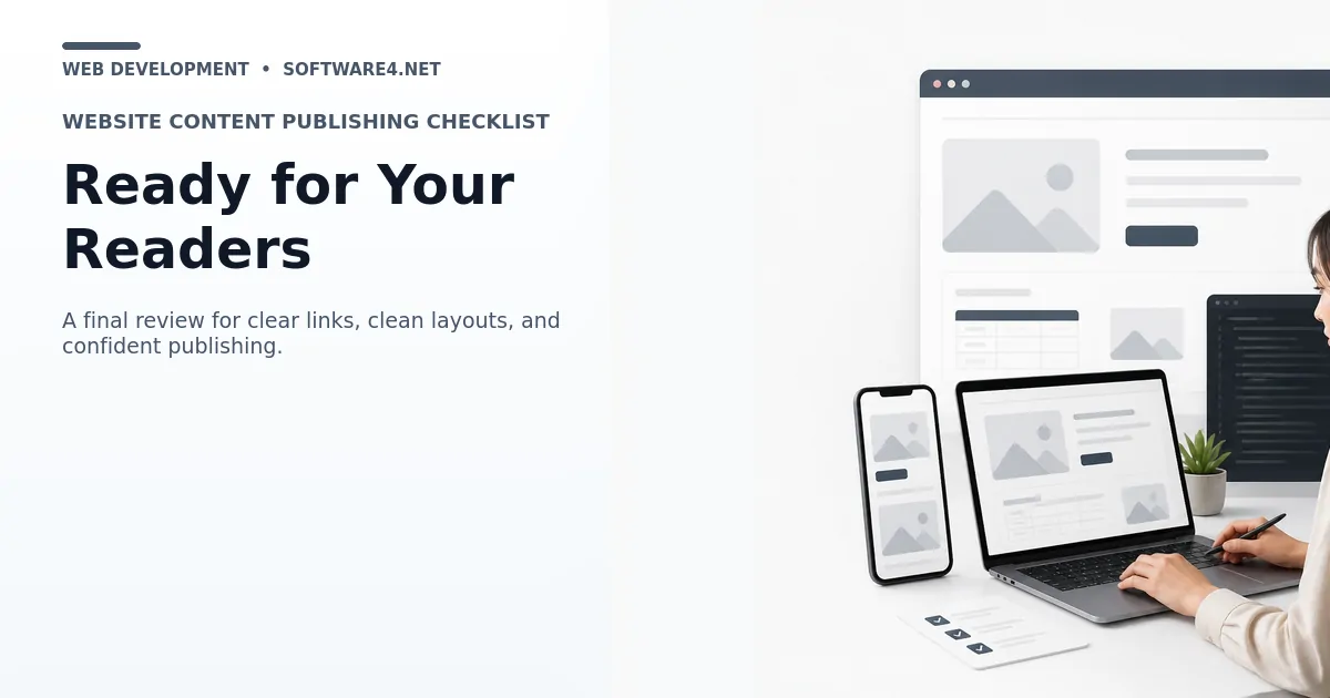 Website Content Publishing Checklist: Links, Tables, and Formatting Before You Go Live